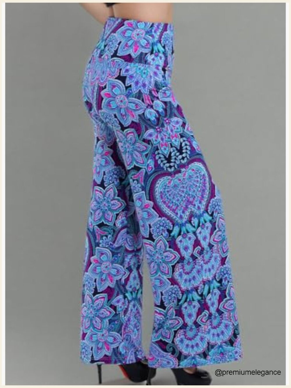 Wide Leg Flowy Palazzo Pants High Waist Casual Summer - Picture 6 of 7
